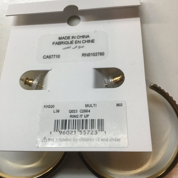 Kate Spade New Rainbow Gold Hoop Earrings - Picture 3 of 3